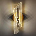 Chrasy 10W Indoor LED Wall Light Spiral Flow Shape Wall Sconce 3 Color Temp Adjustable, Acrylic Wall Lamp Illumination Wall Lighting Fixture for Living Room Bedroom Stair Restaurant Hallway Office