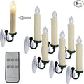 Flameless LED Candle Sticks, 6pcs White Taper Candles with Remote for Party Wedding Decoration, 4inch