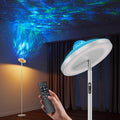 DUSKTEC Floor Lamp with RGB Star Projector, 15W 1400LM Dimmable 4 Color Temperatures LED Standing Lamp with Remote, Modern Tall Corner Lamp for Living Room, Bedroom, Office (White)