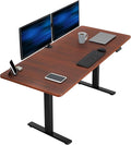 VIVO Electric 71 x 30 in Standing Desk, Memory Height Adjustment, 1B Series, Holds 220 lbs, Dark Walnut Top Black Frame, DESK-KIT-1B7D