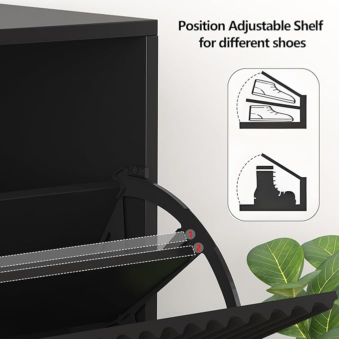 Shoe Cabinet for Foyer, Hallway,Black