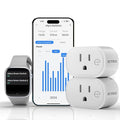 Smart Plug Energy Monitoring | Compatible with Alexa, Google Home Assistant, iPhone, Siri, Android, Power Tracking 15A 1800W, No Hub Required Energy Monitoring Outlet (Energy Monitoring, 2)