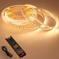 24V LED Strip Light Kit 32.8ft, 3000K Warm White Cuttable Flexible LED Tape Lights, SMD 2835 150W with Power Supply for Bedroom, Commercial, Kitchen, Living Room Ceiling