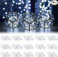 DomeStar 15Pack Fairy Lights Battery Operated, 7Ft 20 LED Waterproof String Lights Wire Firefly Starry Moon Light for DIY Mason Jars Party Centerpiece Table Valentine's Day Decorations Tree Ornament