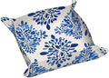 Simple Minimal Blue Floral Pattern Valet Tray Leather Portable Tray Desktop Storage Organizer Bedside for Men Women Jewelry Keys Coin Candy Sundries