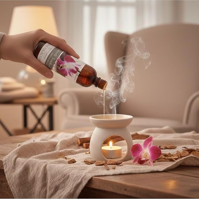 Hosley's Set of 2, 5 oz Exotic Sandalwood Fragrance Warming Oils. Ideal Gift for Weddings, spa, Reiki, Meditation, Bathroom Settings. P1