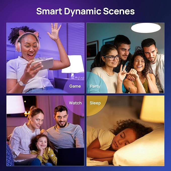 Consciot Smart Light Bulbs, A19 Color Changing Smart Bulbs, 800 Lumens 60W Equivalent, Works with Apple Home, Alexa, Google Home & SmartThings, Dimmable LED, 4-Pack