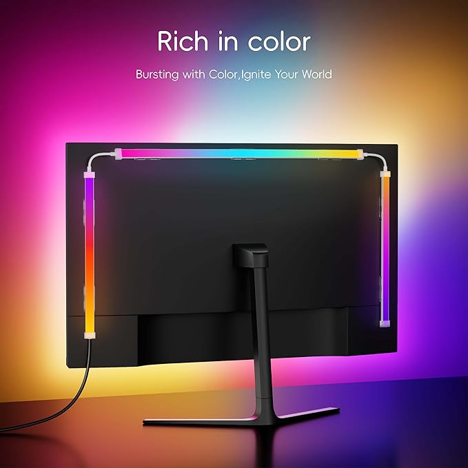 Skydimo 34 Inch ARGB Led Strip Lights, Monitor Backlight, Monitor Led Lights, PC Sync Backlight, Sync with Screen Color or Music, Dynamic Ambient Smart Light with USB, Software Control
