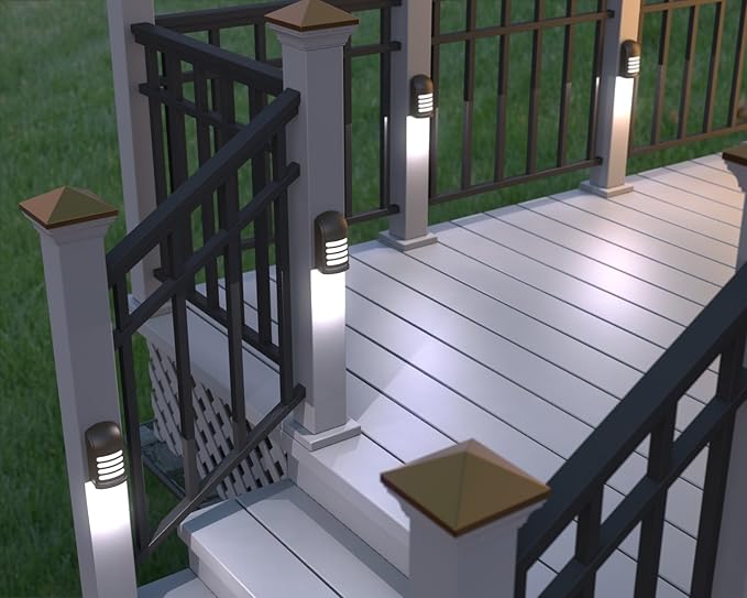 Xodus Innovations BL776 Battery Operated Motion Activated LED Deck and Stair Light, Outdoor or Indoor Use, Weather Resistant (Bronze) Pack of 2