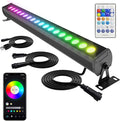 Linkable Smart RGBCW Wall Washer Light Bar 90W – 2700K-6500K Tunable White LED Bar with App & RF Remote, 16 Million Color Changing Wash Lights, IP65 Stage Light for Wall Wash Lighting