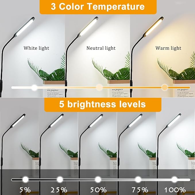 LED Floor Lamp for Living Room, Modern Standing LED Light, Adjustable Tall Floor Lamp for Bedroom Office Reading, Minimalist Standing Lamp with Soft Glow for Home Decor