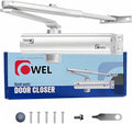 OWEL - Automatic Adjustable Door Closer for Residential/Commercial use, Heavy Duty with Slim Look and Easy Installation (Standard VE100)