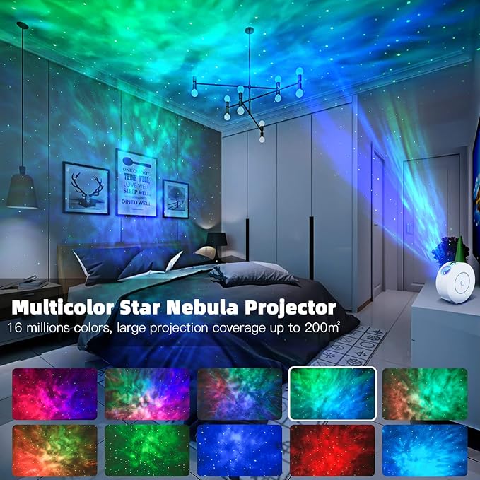 Galaxy Projector for Bedroom,Star Projector Galaxy Light,Northern Lights Projector,Ceiling Starlight Projector,Nebula Lamp,Smart APP&Voice Control,Aurora LED Night Light for Valentines Day Gifts