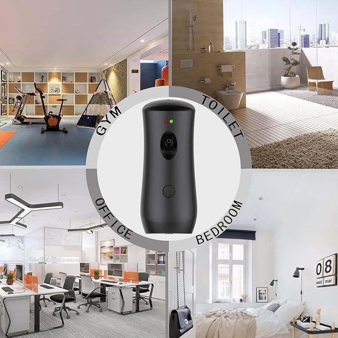 Automatic Air Freshener Dispenser, Wall Mounted/Standing Air Freshener Spray Dispenser, Aerosol Fragrance Machine is Suitable for Hotel, Bedroom, Bathroom,Office, Commercial Place(Black-01)