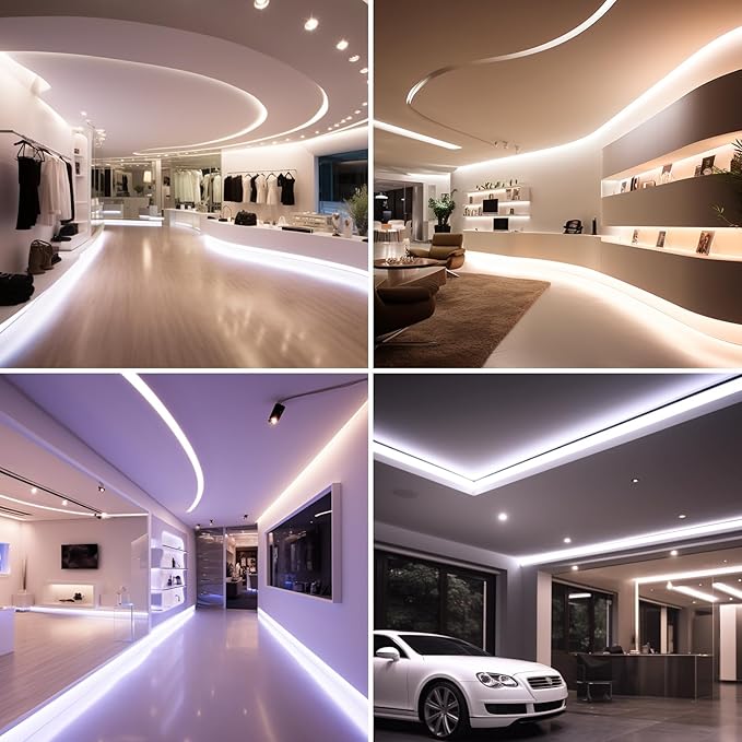 24V 15MM Wide COB LED Strip Light 32.8ft (2 Rolls of 16.4ft), 3000K Warm White Super Bright 25W/M 2750LM/M CRI 92 LED Tape Lights with Power Supply for Living Room Commercial