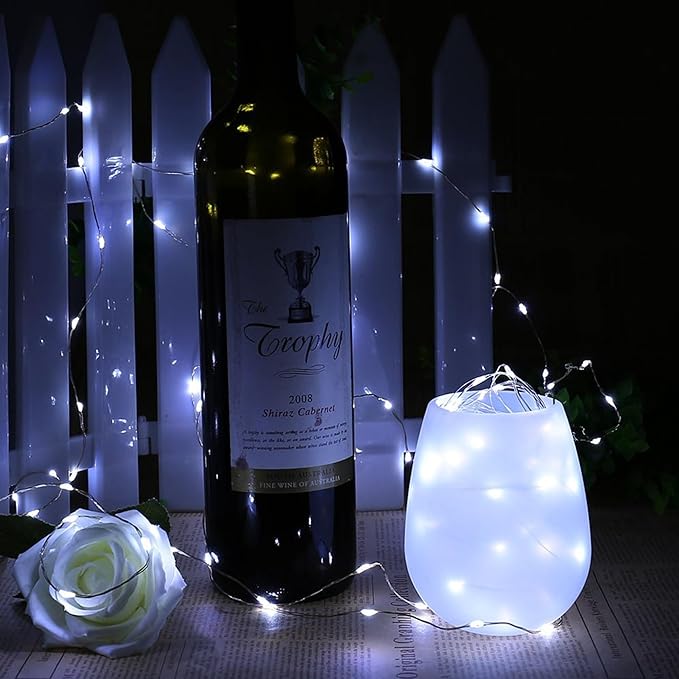 Joomer Fairy String Lights 33FT 100 LEDs Plug in Fairy Lights Indoor Copper Wire String Light DIY for Bedroom, Parties, Wedding, Christmas, Outdoor, Indoor Decoration (White, Non-Connectable)