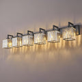 19.5" KnurledBrassWallSconcesSetof2,BronzeBathroomVanityLightFixtureswithWaterRipplesGlassTube,ModernLampforBedroom,LivingRoom,Hallway,Staise,Mirror,Kitchen