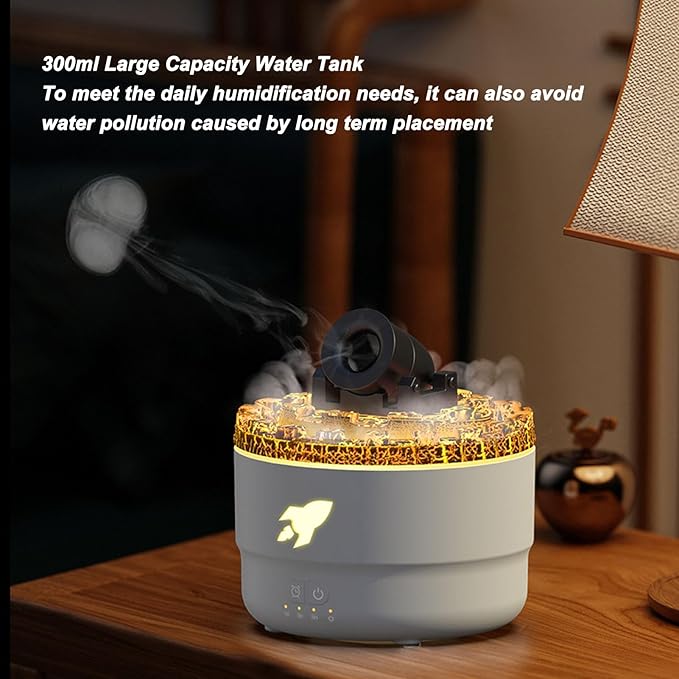 Aromatherapy Essential Oil Diffusers, 300ml High Mist Output Humidifiers for Large Room, with 7 Color LED Light, Quiet Air Diffuser Humidifier Night Light for Home (White)