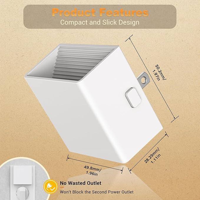 JandCase Night Light,Automatic Night Lights Plug into Wall,Dusk to Dawn,2 Pack Soft White 3000K Brightness Adjustable Nightlight for Kids Bedroom Bathroom Hallway Kitchen