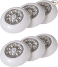 LIGHT IT! by Fulcrum 30014-308 9 LED Wireless Anywhere Stick On Tap Light, 6 Pack, White
