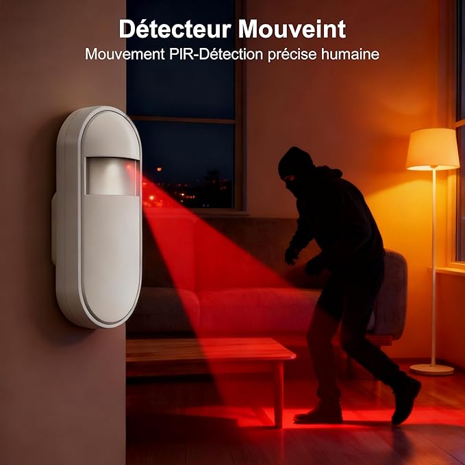 XUK Smart Home Security System,4G/GSM &WiFi Wireless Alarm Kit with Door/Window Sensors,PIR Motion Detectors,App Remote Control,Compatible with Alexa &Google Home,Easy Installation(24pcs Set)