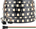 BTF-LIGHTING WS2814 IC RGBW RGB+Warm White(Similar WS2812B) Addressable DC24V 16.4FT 84LED/m 14pixel/m 4 Colors in 1 Dream Color LED Strip 12mm Width PCB IP30 for Home Decor(No Adapter or Controller)