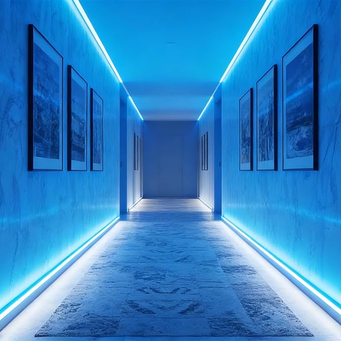 5V LED Strip Lights, Ice Blue USB LED Light Strip, 3.28FT Dimmable Cob LED Strip Light, High Brightness Short LED Strip for Display Cabinet, Living Room, TV Lights
