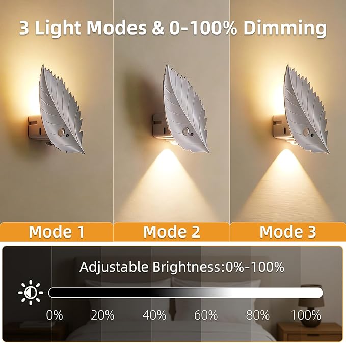 Motion Sensor Wall Light with Remote Control, 10 RGB and 3 Colors Dimmable Wireless Wall Sconces, Battery Operated Wall Sconce for Hallway, Living Room, Stairs, Bedroom (1 Pack)