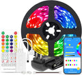 BTF-LIGHTING RGBW Bluetooth Music APP 16.4FT LED Strip Lights RGB+Cool White 6000K 4 Colors in 1 LED Color Changing Lights Strip for Bedroom, Desk, Home Decoration, with Remote and 12V Power Supply