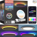 Lumary RGBAI Smart Recessed Lighting 6 Inch with Gradient Accent and Night Ring, 12W 1000LM Wi-Fi LED Recessed Lights, LED Downlight Compatible with Alexa/Google Assistant/Siri, 4PCS
