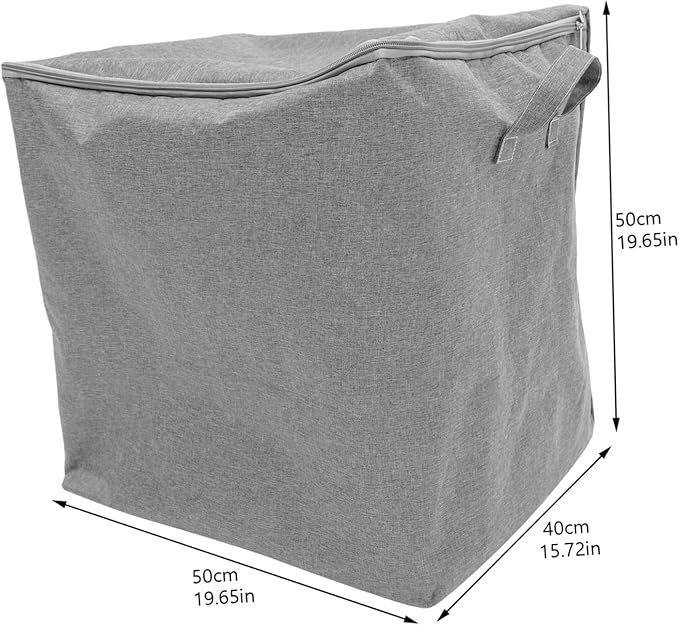 Mobestech Large Capacity Folding Storage Box for Clothes and Blankets Cotton Cloth Organizer with Space Saving Design Multi Function Bedroom and Closet Container for Books and Bedding Gray