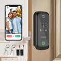 5 in 1 Smart Lock for Front Door, Keyless Entry Deadbolt with Camera & Doorbell, WiFi Secure Electronic Lock for Home, Fingerprint, Keypad, App Control, Voice Changer, Compatible with Alexa