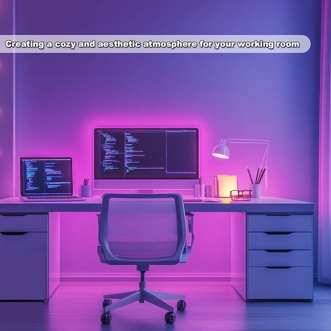 Pink LED Strip Lights USB 5V 4.9ft Small Dimmable COB Light Strip with USB Dimmer Switch for Bedroom/Gaming Setup/DIY Crafts/TV Backlighting/Indoor Ambiance Decor