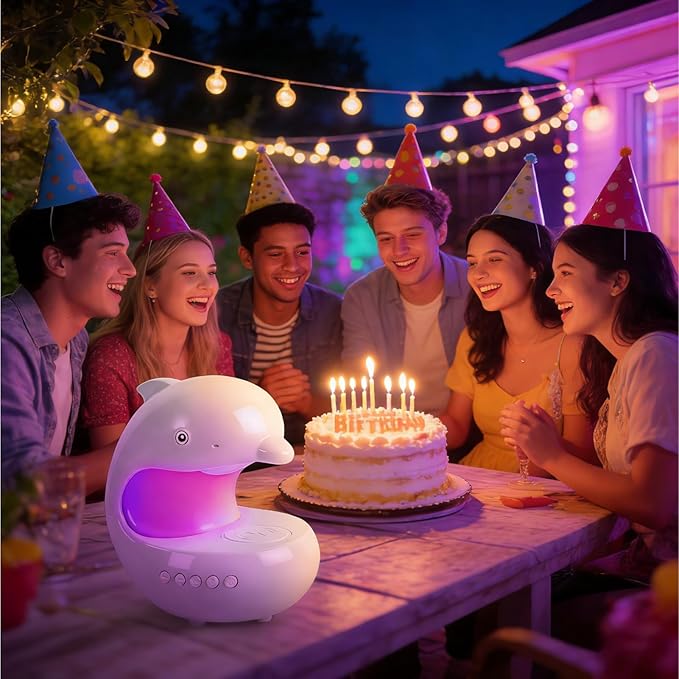 Smart LED Night Light with Bluetooth Speaker, Rechargeable Table Lamp with 15W Wireless Charging | 4 Lighting Modes | Timing | Dimmable Atmosphere Lamp for Bedroom, Home Decor, Party, Office