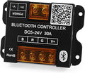 VIPMOON Bluetooth LED Music Controller DC5-24V 30A Smart RGB Bluetooth Controller with Timer Function for 5050 3528 RGB LED Light Strip, iOS Android Smartphone App Control, Metal Shell