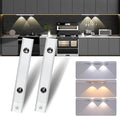 GARTO LED Under Cabinet Lights, Long Size Motion Sensor Hill Effect Closet Light, USB Rechargeable Under Counter Lights for Kitchen Wardrobe Stairs Bedroom Trunk