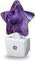Purple Gold Marble Night Light for Kids,Dreamy Night Lights Plug Into Wall, Lightweight Dusk to Dawn Light Sensor Warm Nightlights for Girls Boys Bedroom Nursery Basement