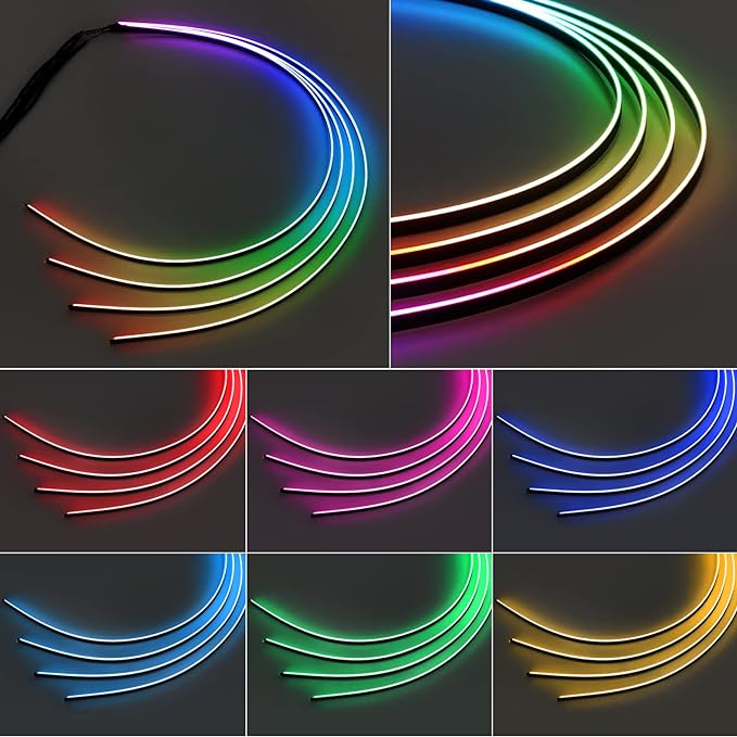 Dreamcolor Acrylic Interior Car LED Strip Light 43-inch, Fits Dreamcolor Main Controller and Sub-Controller Kit (Not Included)