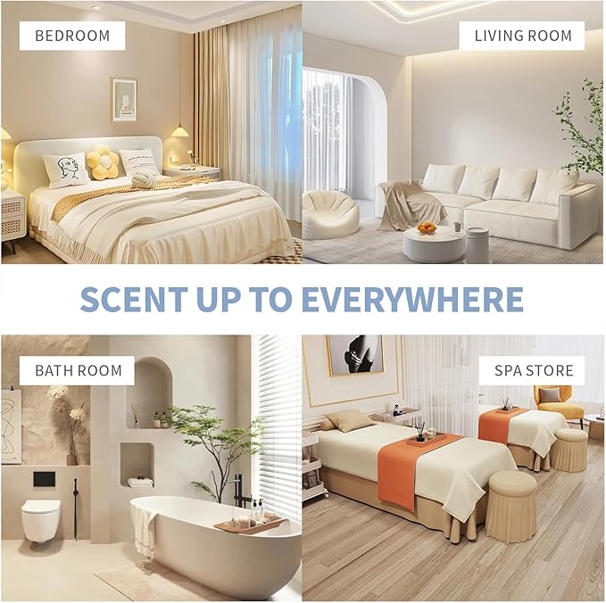 Smart Scent Air Machine for Home, Hotel, Spa, and Office,850ML HVAC Scent Diffuser for Essential Oils,Waterless Aromatherapy Diffuser, Cover Up to 4500 Sq.Ft