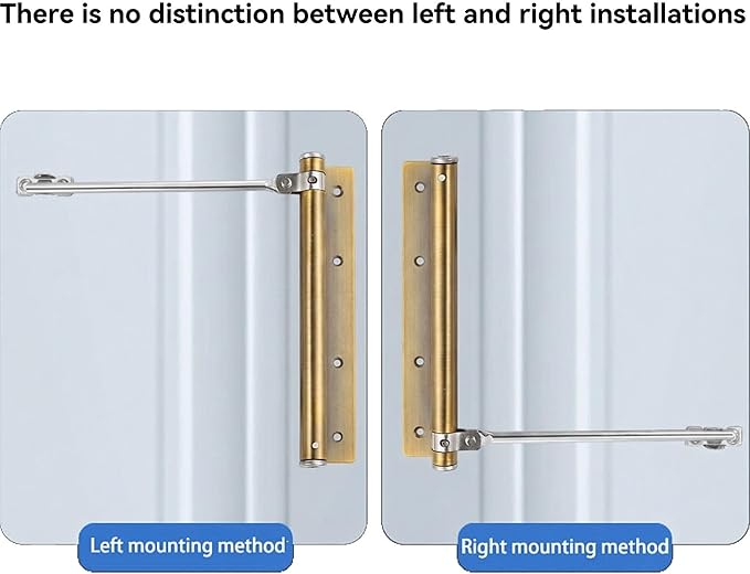 Automatic Door Closer Heavy Duty Adjustable Universal Installation/Wide-Angle Design/Tool-Free Force/Speed Adjustment/Commercial Grade Smooth Closing for Doors 80-120 lbs (Satin Gold)