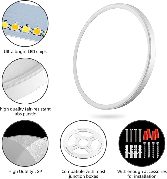 MODERN 2 Pack Dimmable LED Flush Mount Ceiling Light,12inch 28W High Bright 3100lm, Smart app Control, Super Slim Ceiling Light, LED Ceiling Light for Bedroom,Living Room, Dining Room