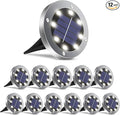 4.6inch Solar Lights Outdoor Waterproof,12Pack Solar Lights for Outside,Solar Garden Lights Landscape Lighting for Patio Pathway Lawn Yard Deck Driveway Walkway(White Light)