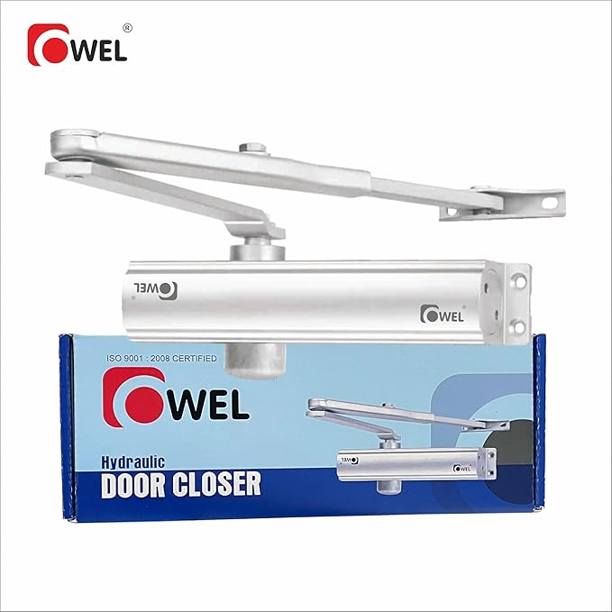 OWEL - Automatic Adjustable Door Closer for Residential/Commercial use, Heavy Duty with Slim Look and Easy Installation (Standard VE100)
