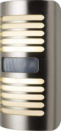 GE Enbrighten LED Motion Sensor Night Light, Plug-in, 40 Lumens, Motion-Select with 25ft Detection, Dusk-to-Dawn, Brushed Nickel Louver – 37299 (1 Pack)