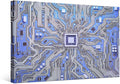 Circuit Board Canvas Paintings Wall Art 1 Piece CPU Circuit Board Posters and Prints Bedroom Decor Wall Art Computer Processors CPU Framed Gallery-Wrapped Ready to Hang 20X28 INCH