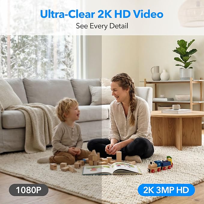 2K Cameras for Home Security Dual-Band 5G/2.4GHz WiFi Indoor Camera Baby Monitor & Pet Camera for Dog Cat Elder AI Motion Detect 2-Way Audio Night Vision 24/7 Local Recording SD Cloud Storage 4 Pack