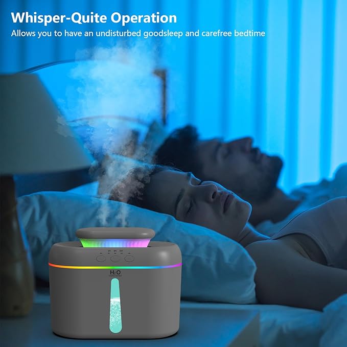 2L humidifiers for bedroom humidifier Home Ultra-Quiet 28 dB Quiet Supersized Cool Mist Air Humidifier for Baby Nursery，Dual Nozzie，Easy to Clean & Fill, 7 Color NightLight