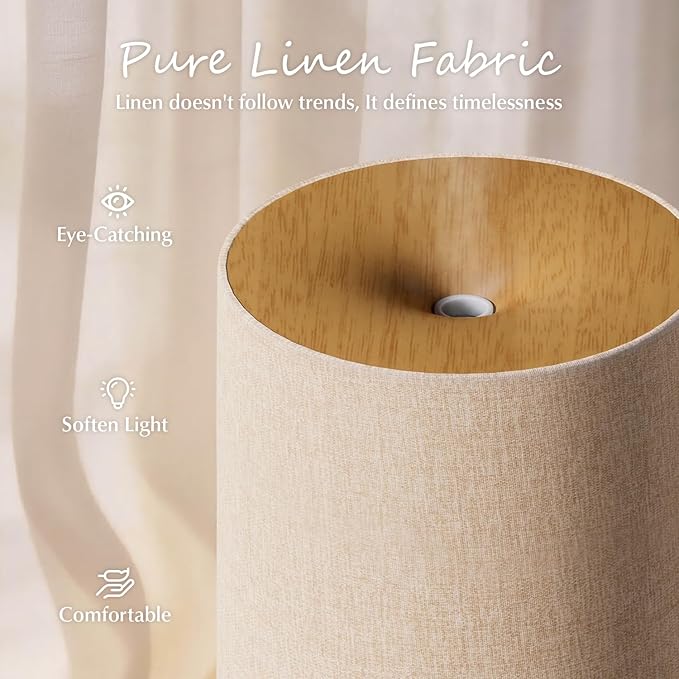 ARVIDSSON Essential Oil Diffuser with Fabric Cover, 100ml Aromatherapy Diffuser for Home, Ultrasonic Diffuser with Night Lamp and Auto Shut-Off, Scent Oil Diffusers for Bedroom