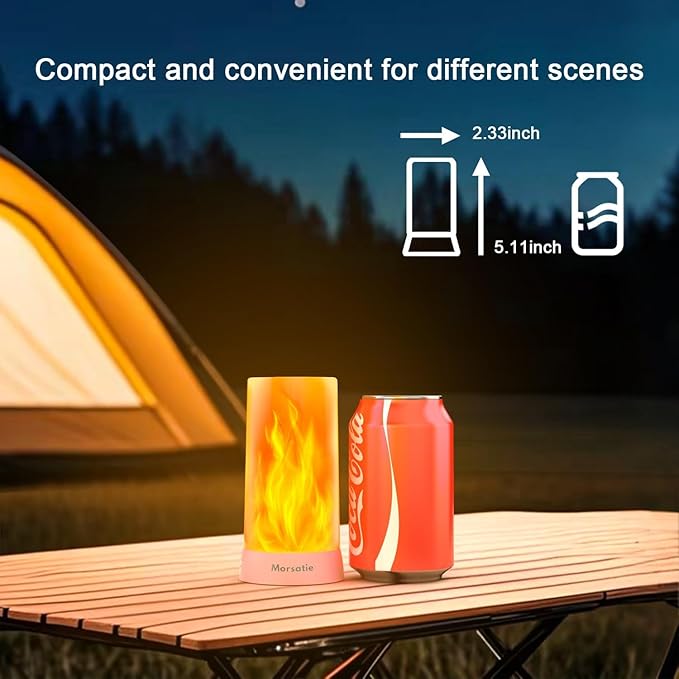 Upgraded LED Flame Light with Upside Down Effect, Remote Timer & 4 Modes, Rechargeable Battery Operated Waterproof Flameless Candles for Indoor Outdoor, 1 PCS