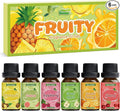 SALKING Fruity Fragrance Essential Oils Set, Essential Oil Gift Set Scented Oils for Diffuser Candle Making - Pineapple,Guava, Raspberry, Green Apple, Orange, Cherry